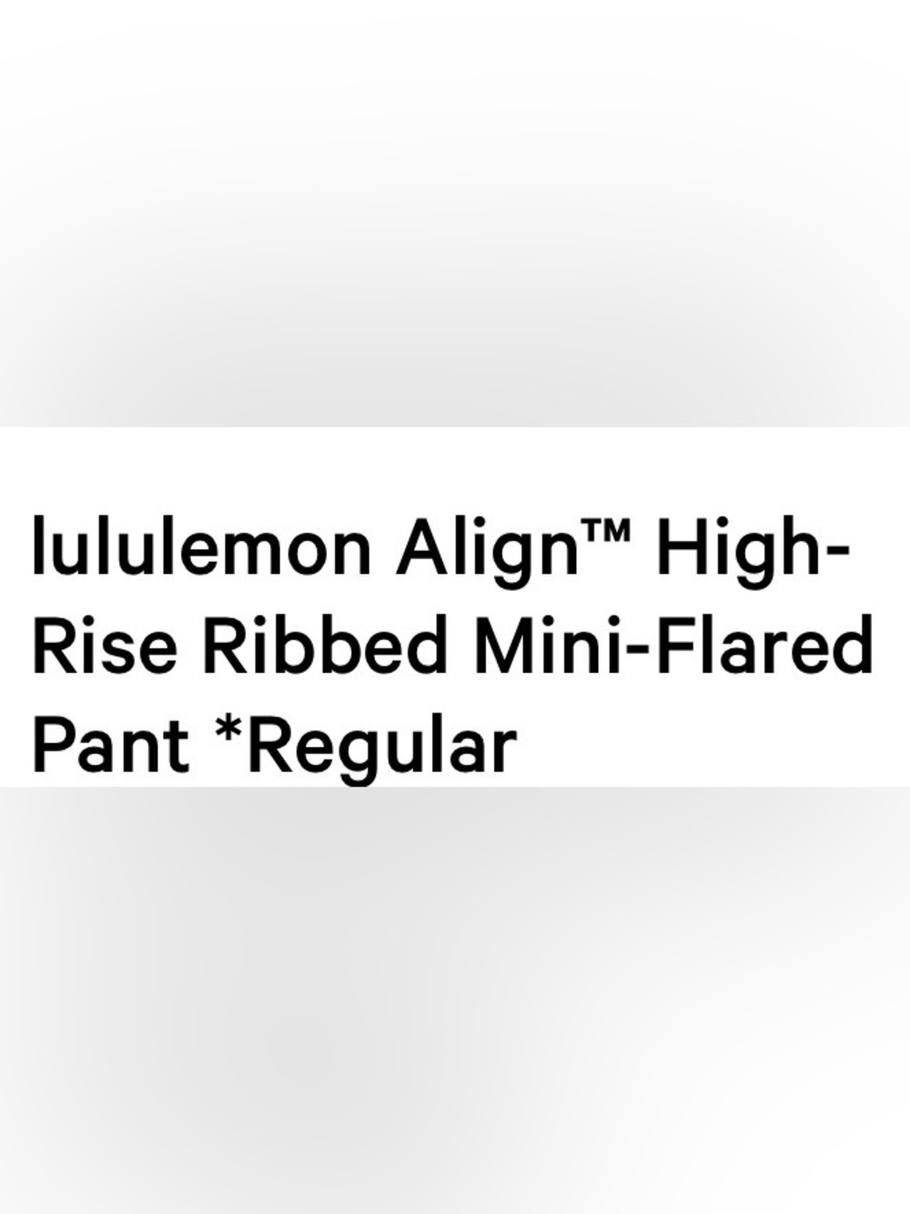 Lululemon Align High Rise Ribbed Mini Flared Pant - Picture 4 of 5